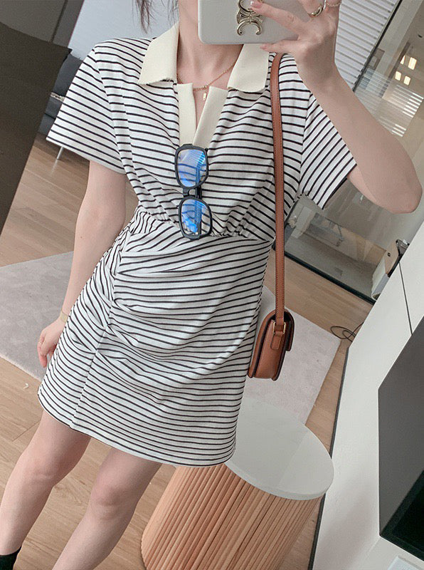 Light Weight Knit Polo Dress