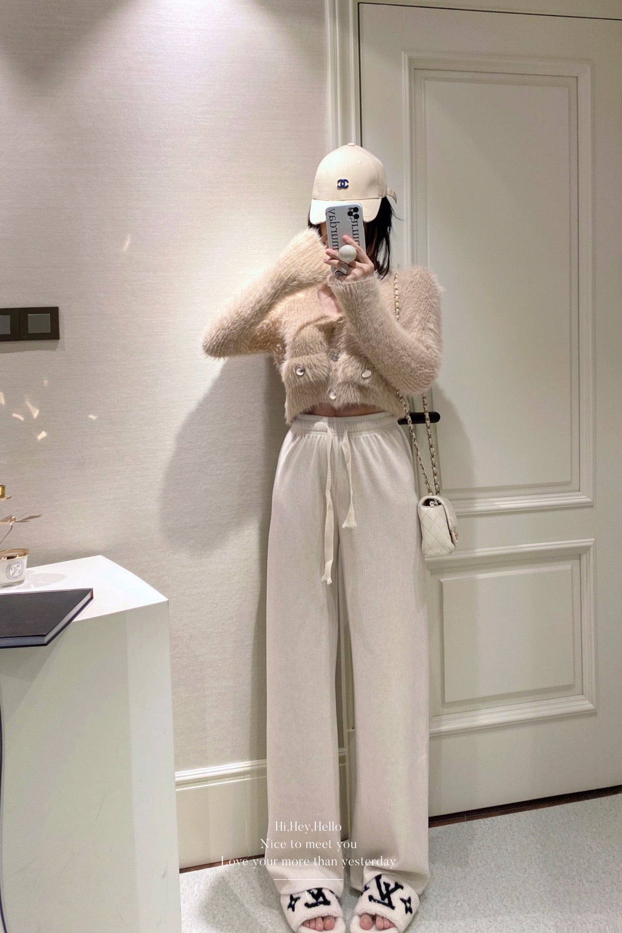 Woolen Ribbed Wide Legs Pants