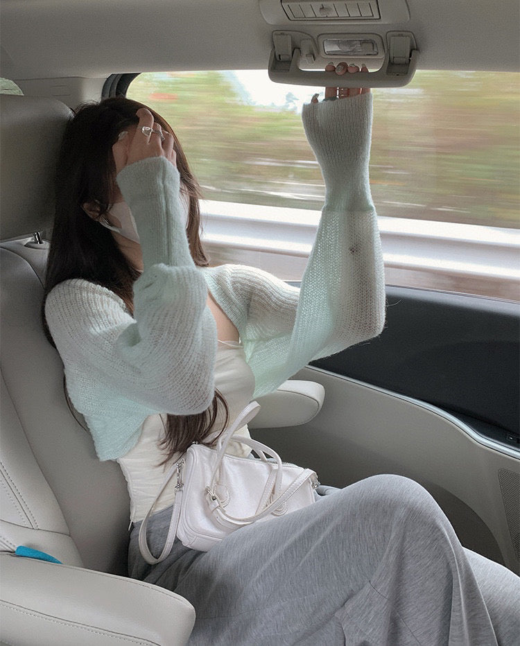 Lightweight Pointelle Knit Cardigan