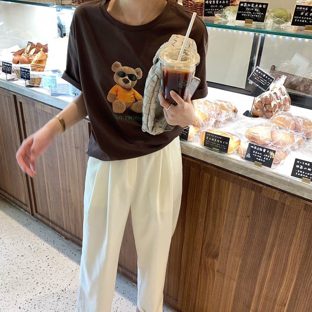 Sunglasses Bear Soft Cotton Tee