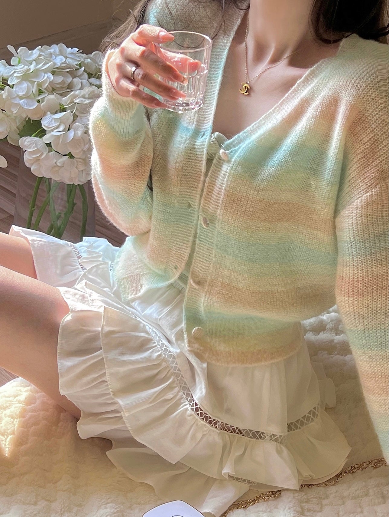 Rainbow Lightweight Knit Cardigan