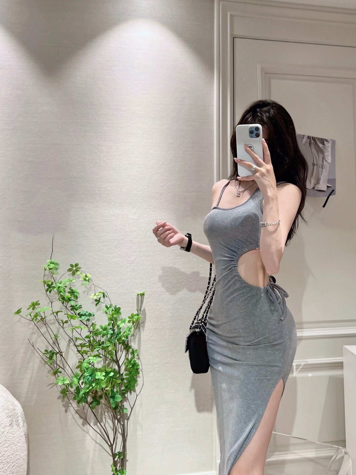 Sexy Hollow Waist Bodycon Dress