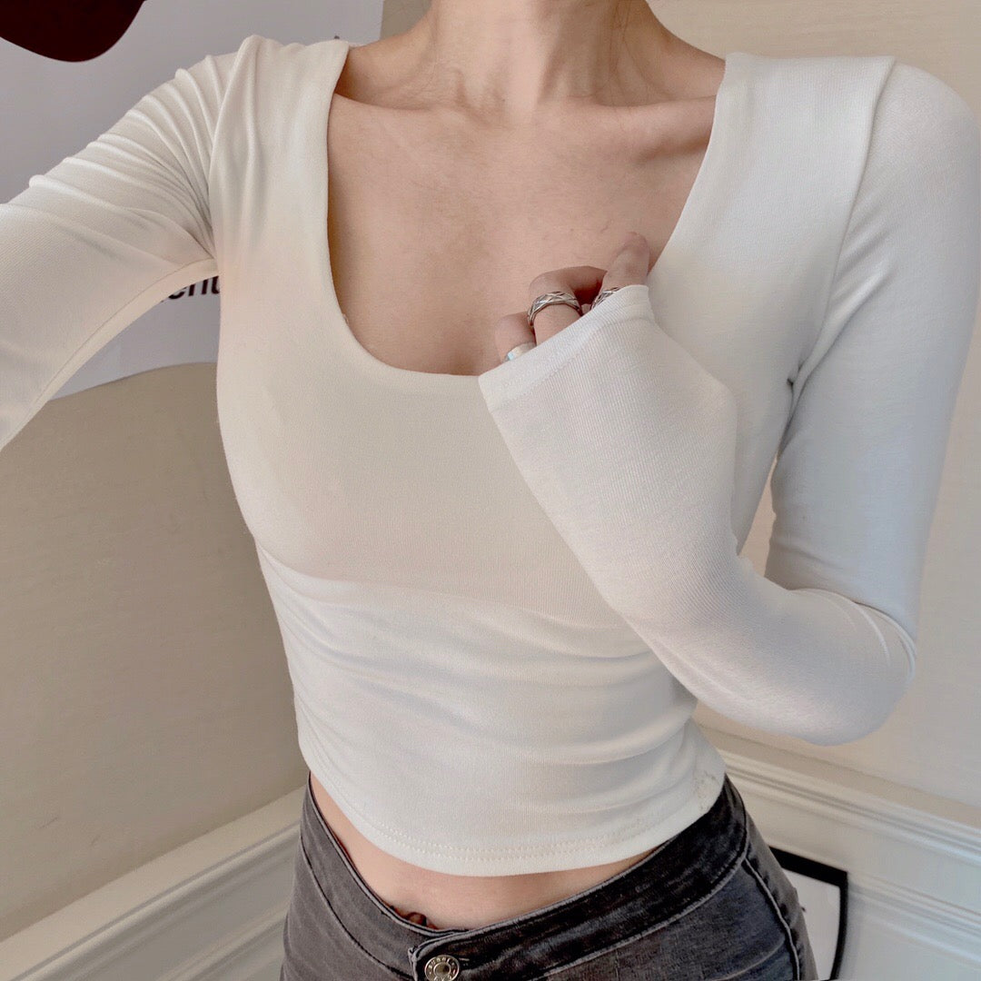 Scoop Neck Cotton Tee