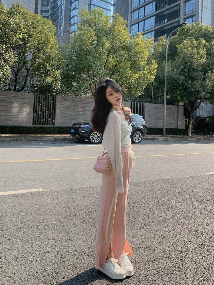 Lightweight Pointelle Knit Cardigan