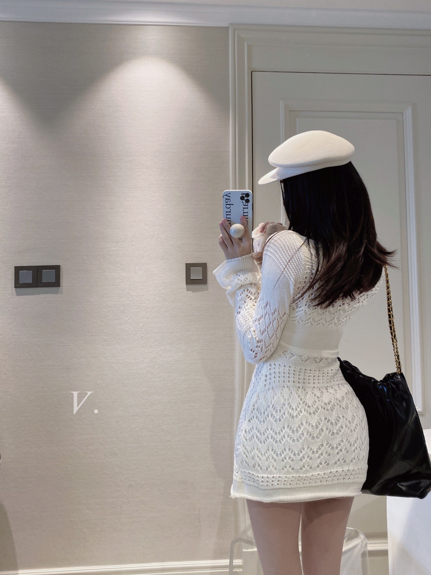 Pointelle Knit Dress