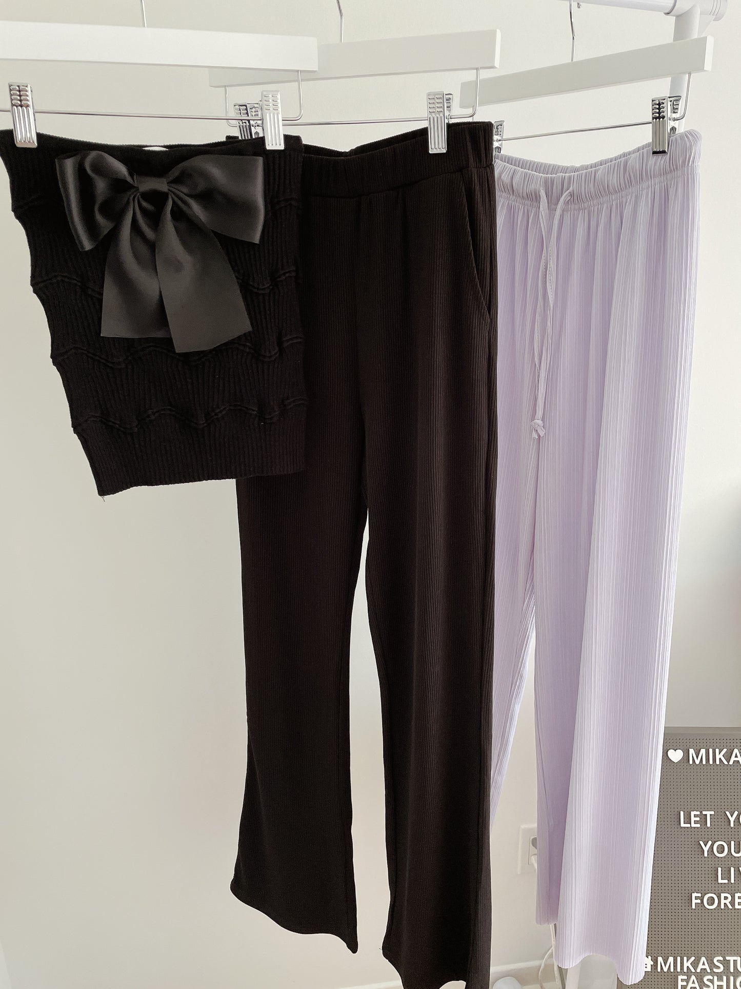 Ribbon Ribbed Knit Tubetop
