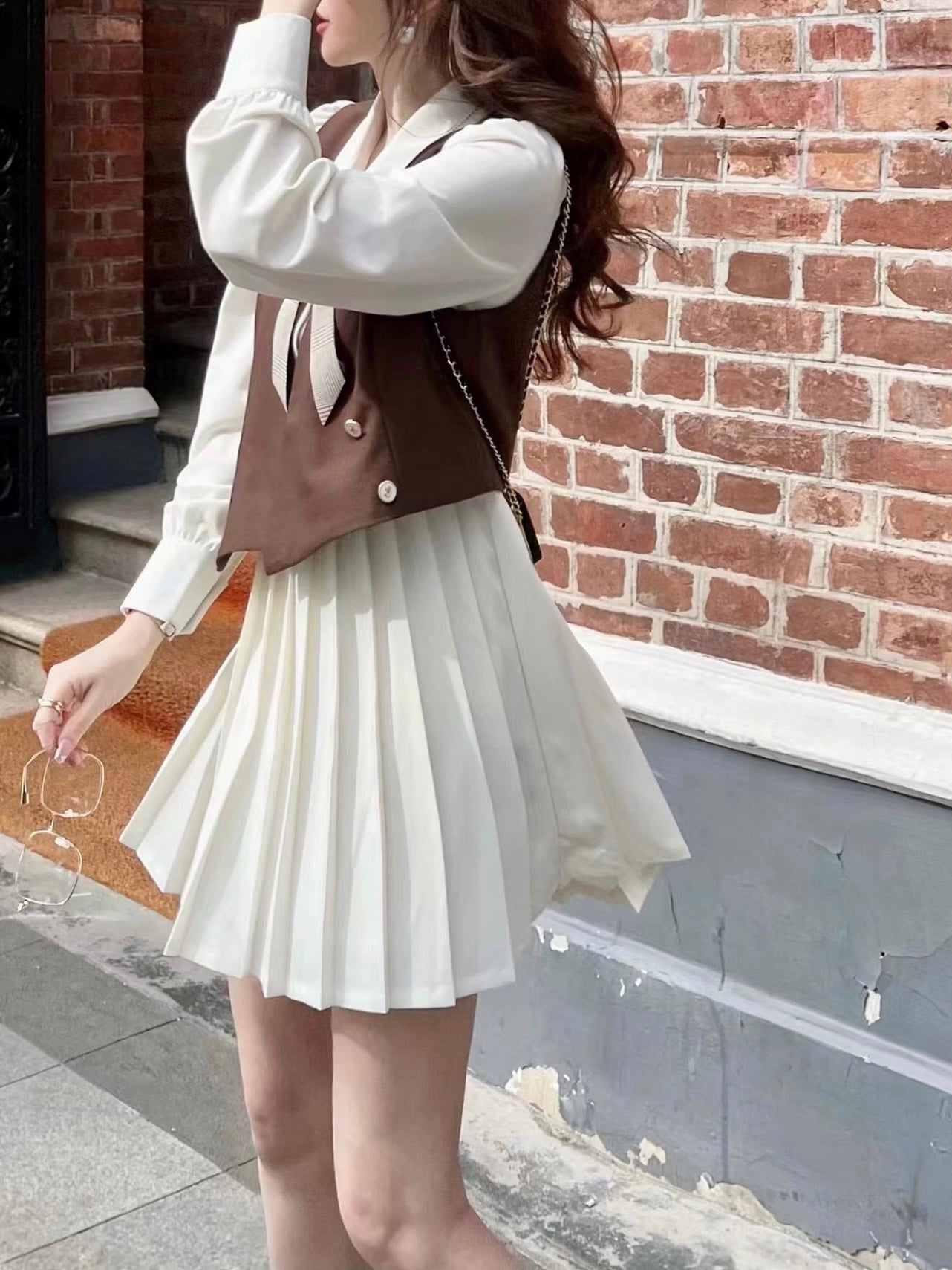 Cocoa Asymmetric Vest