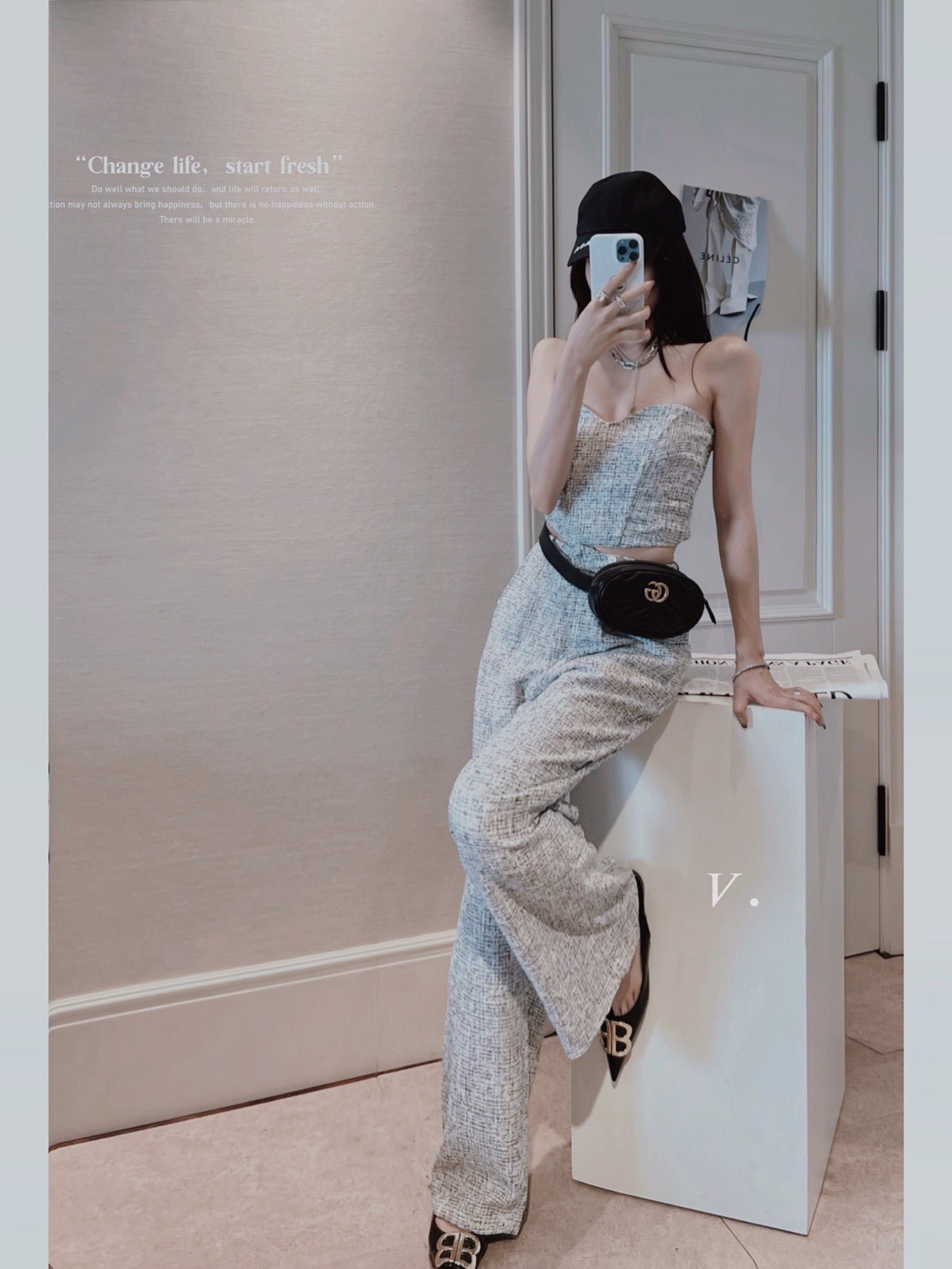 Coco Style Tube Top Trousers Set