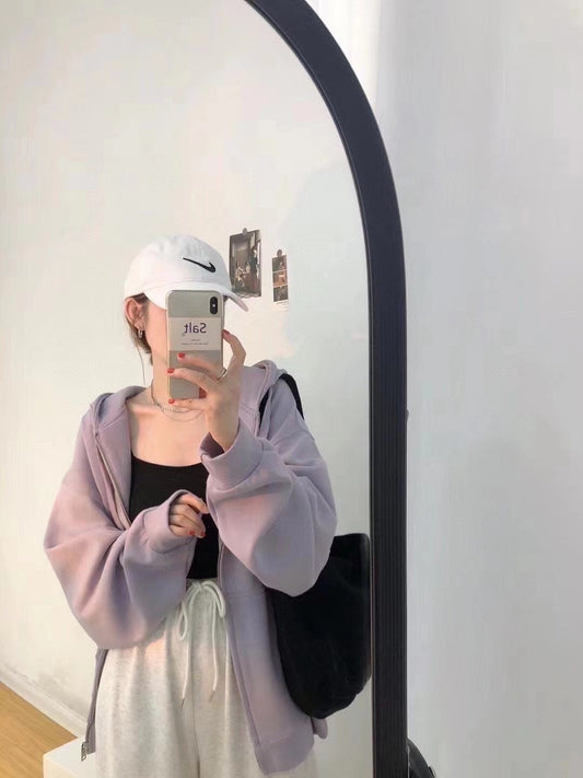 Taro Oversized Zip Hoodie