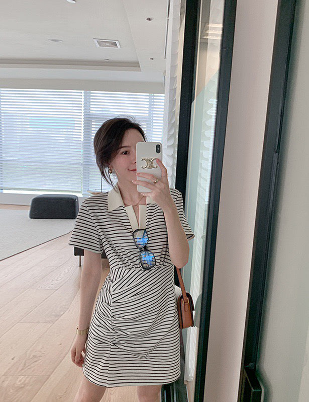 Light Weight Knit Polo Dress