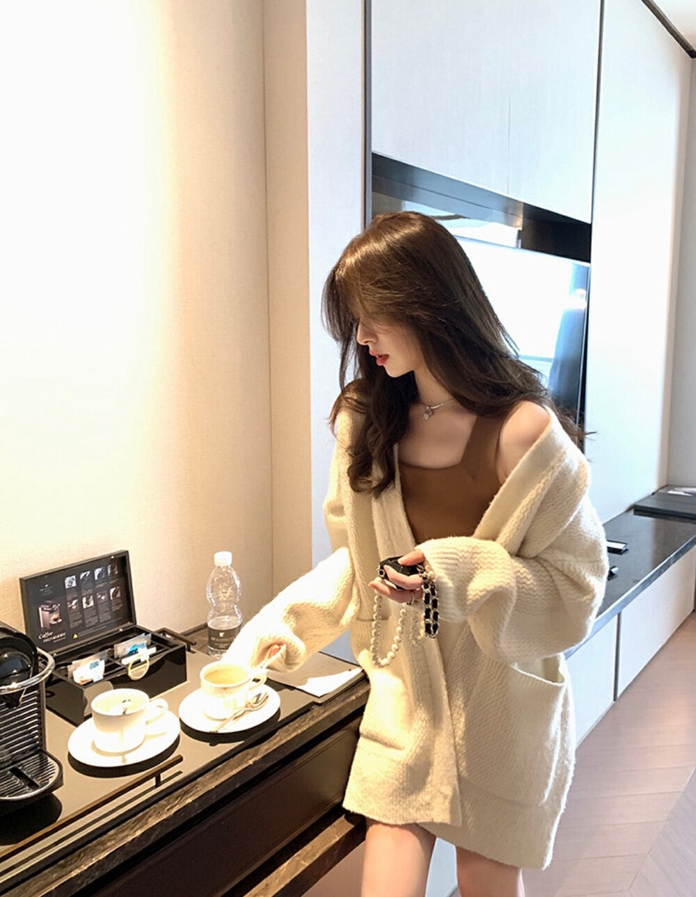 Two Pockets Knit Cardigan