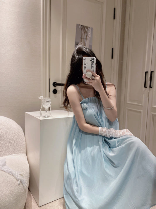 Baby Blue Swing Midi Dress