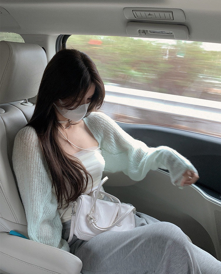 Lightweight Pointelle Knit Cardigan