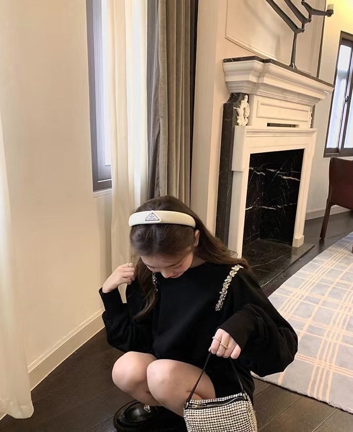 Rhinestone Shoulders Sweatshirt