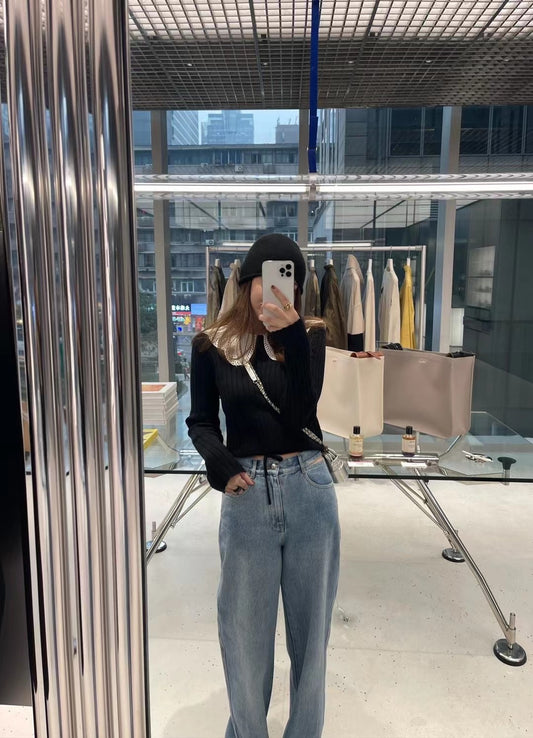 High Rise Straight Jeans