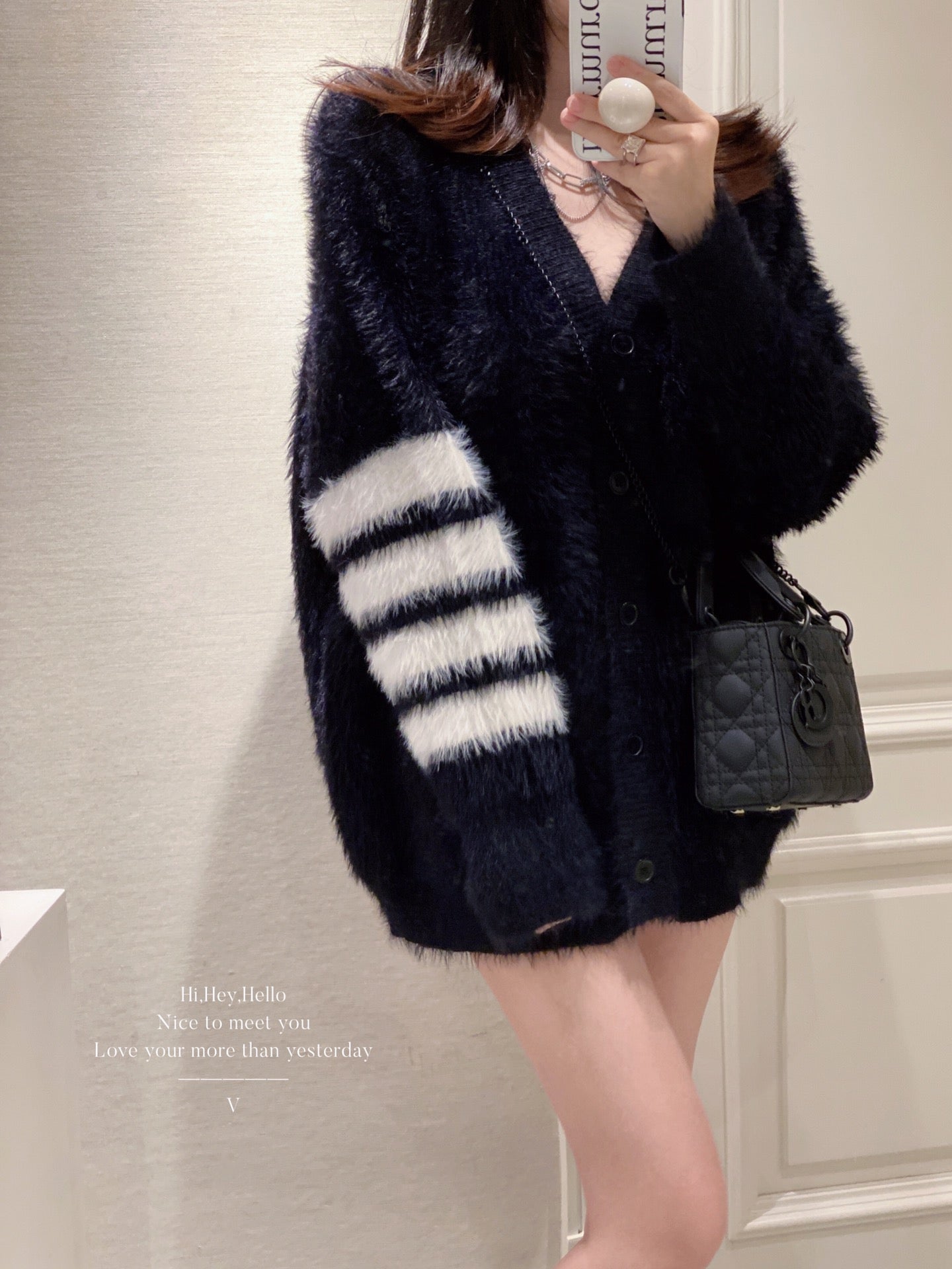 Four White Lines Cardigan