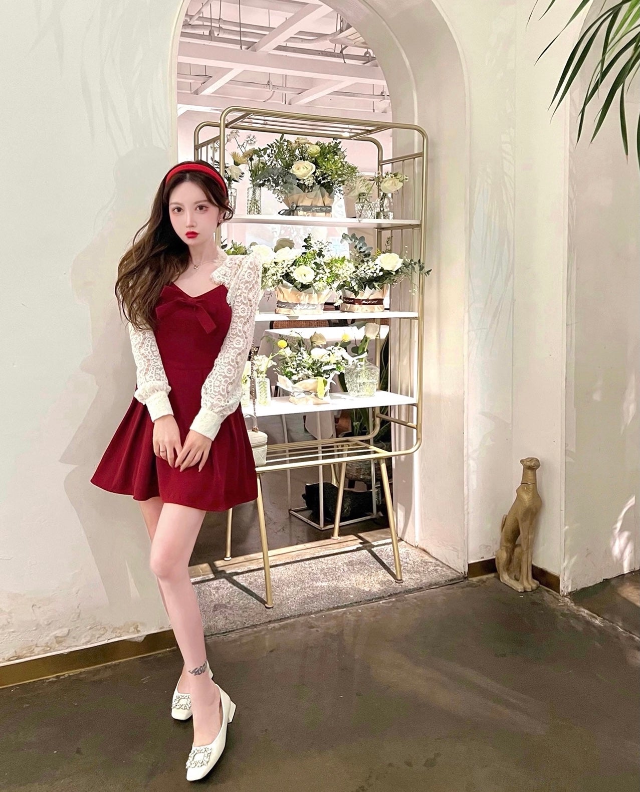 Ribbon A-line Cami Dress