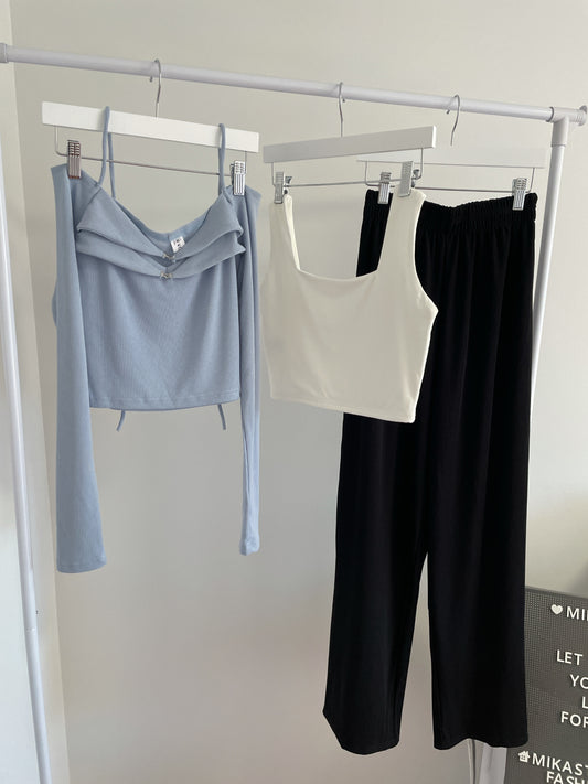 Front Cross Soft Knit Top