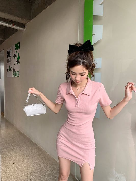 Slim Cut Polo Dress