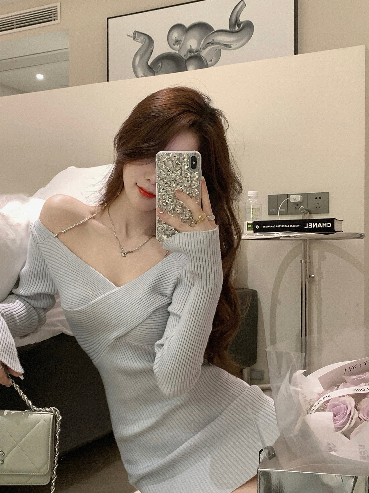 Diamonds Halter Neck Dress