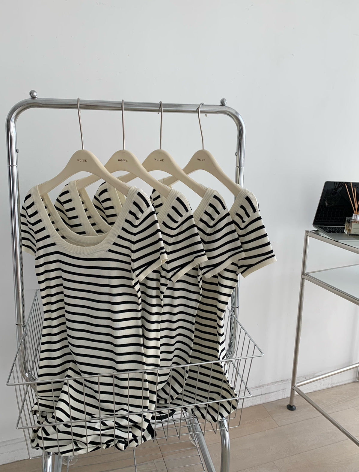 Striped Knit Basic Dress