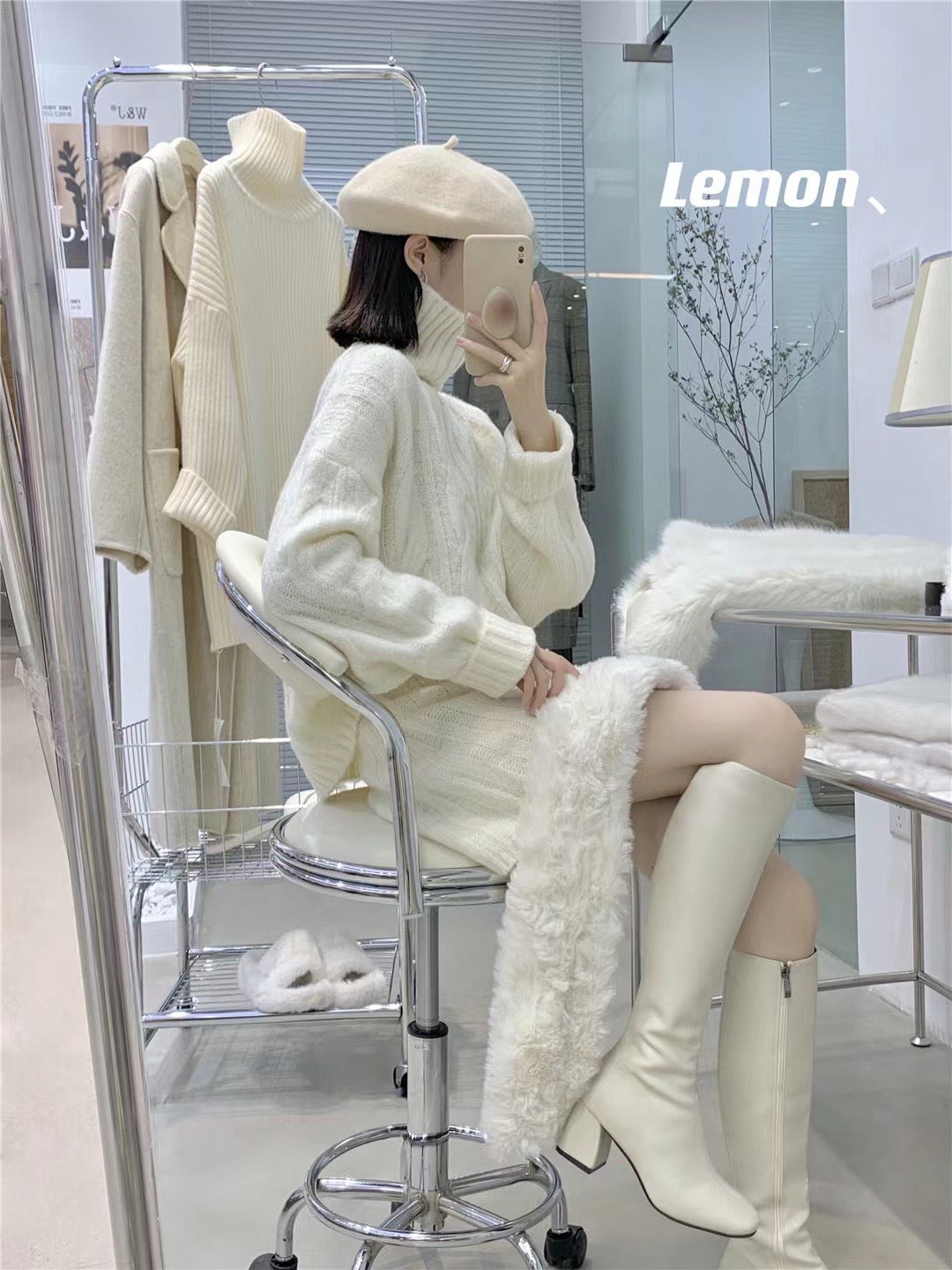 Turtleneck Sweater Set