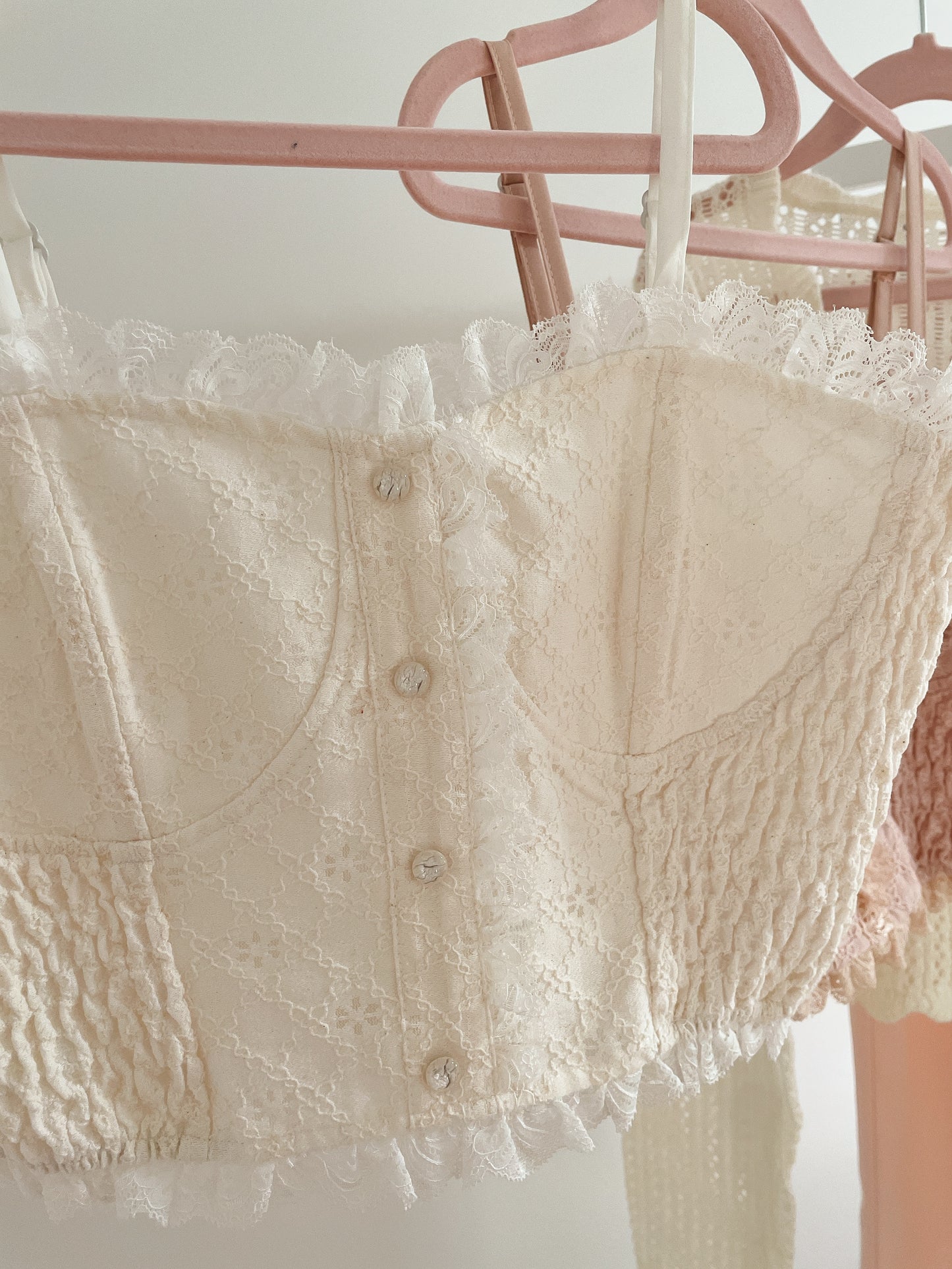 Lace Back Smocking Camisole