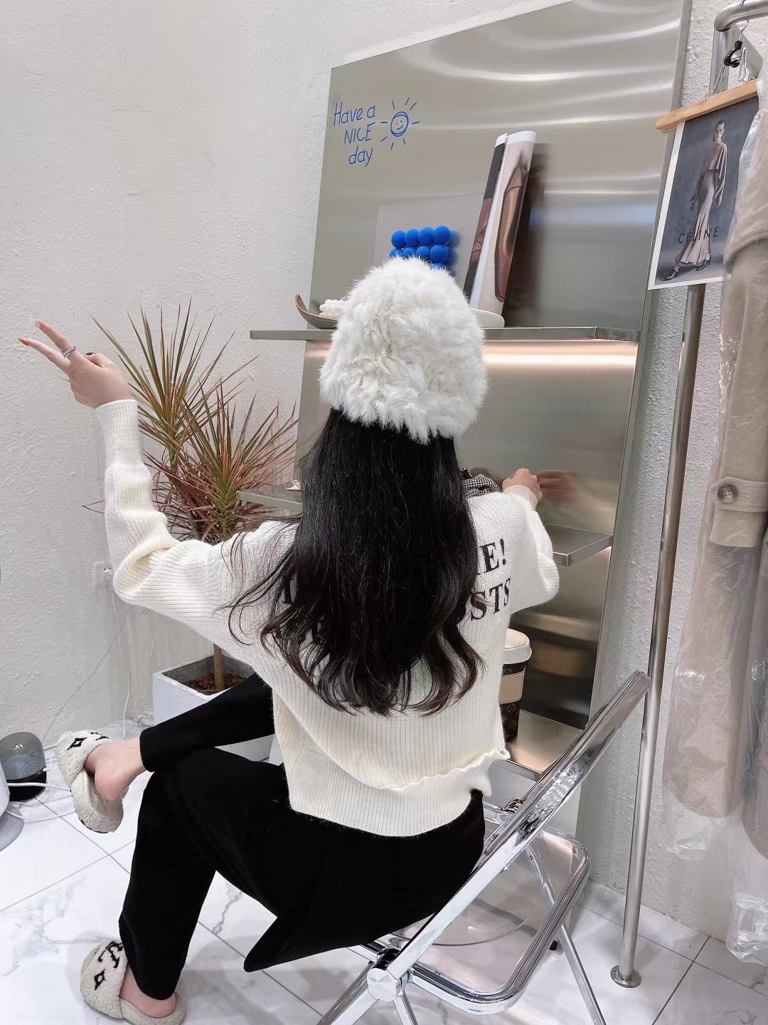 Back Hollow Out Knit Cardigan