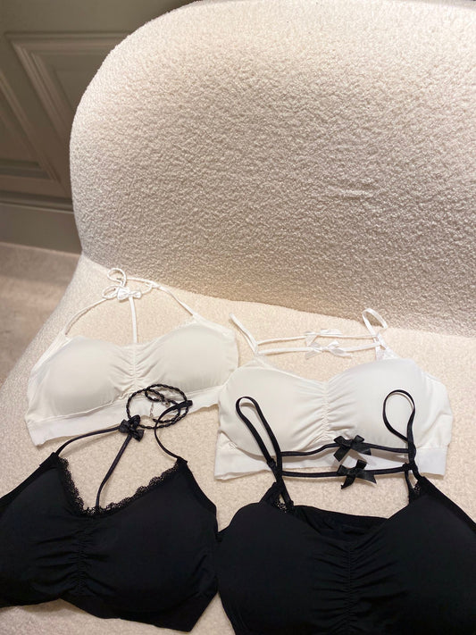 Double Ribbon Short Camisole with Pads