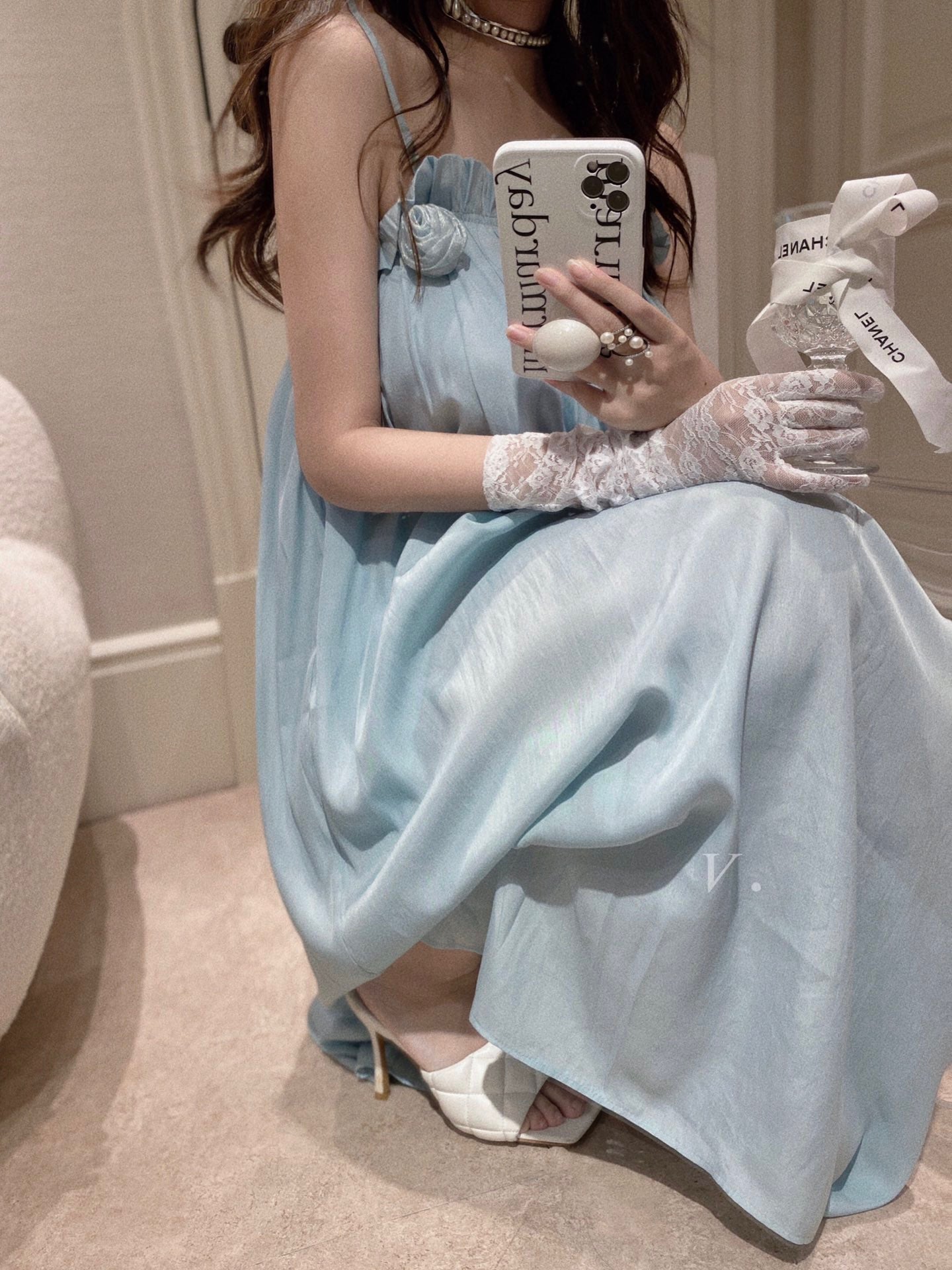 Baby Blue Swing Midi Dress