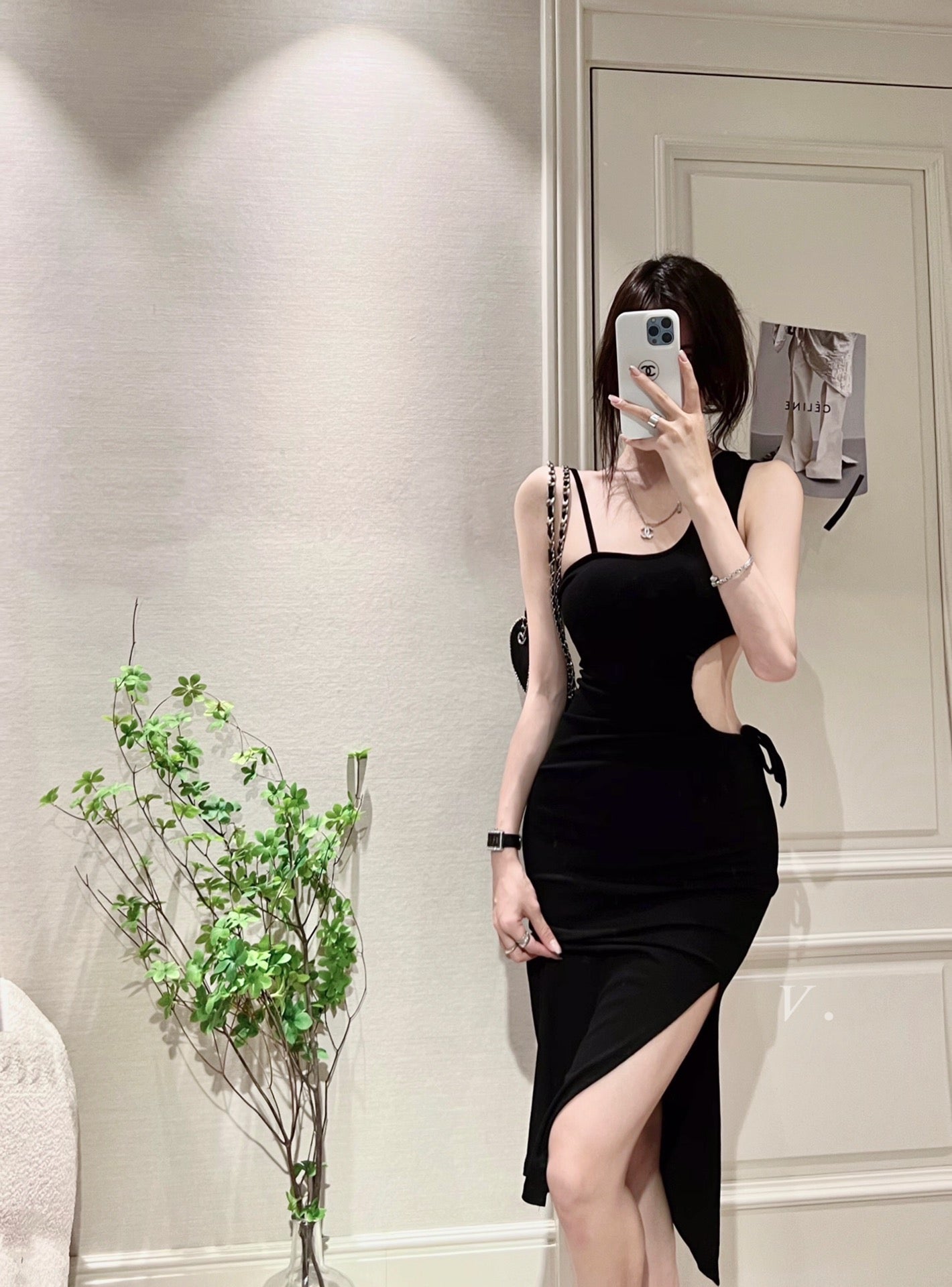 Sexy Hollow Waist Bodycon Dress
