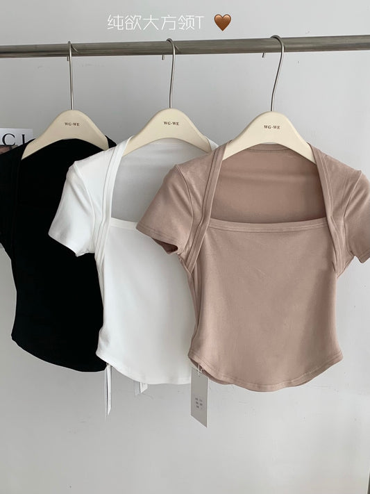 Square Neck Cotton Tee