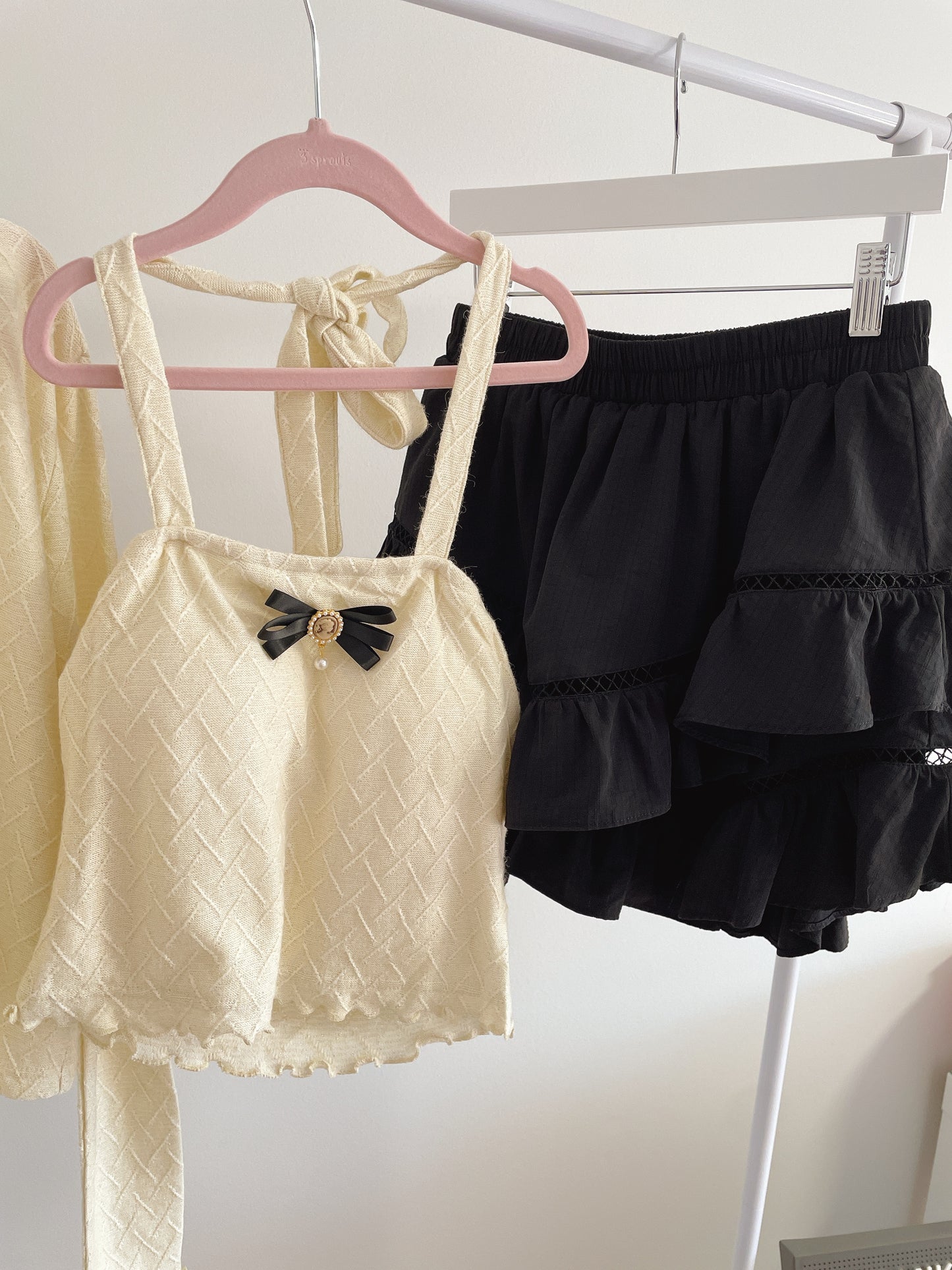 Pointelle Layered Skort