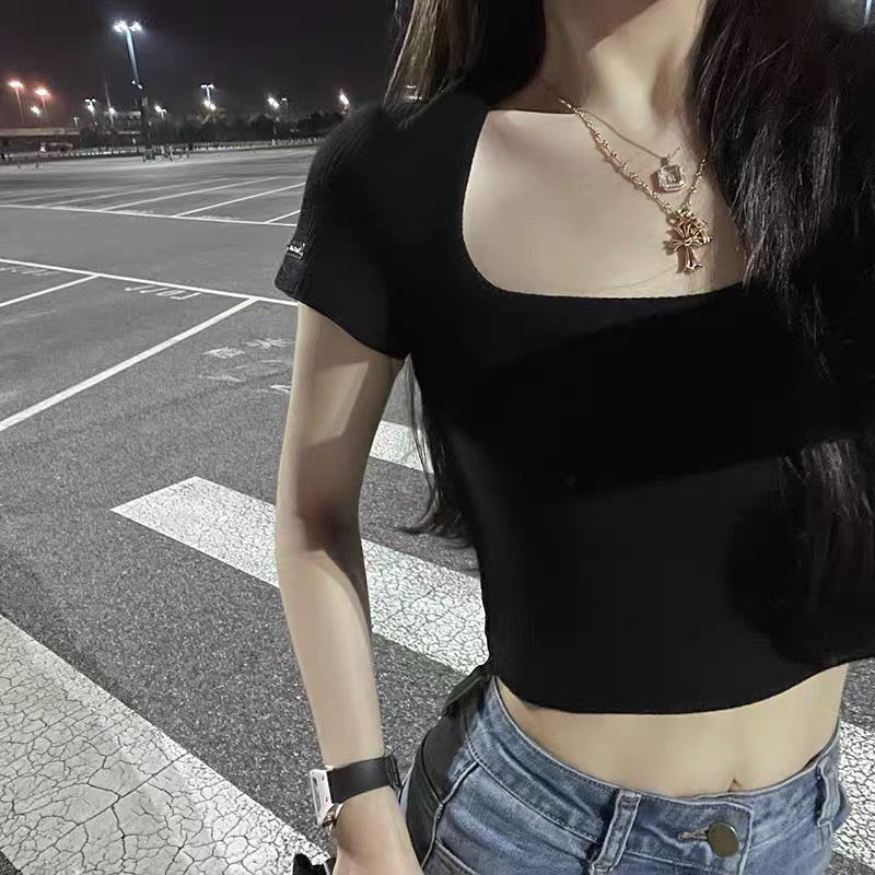Waffle Square Neck Tee