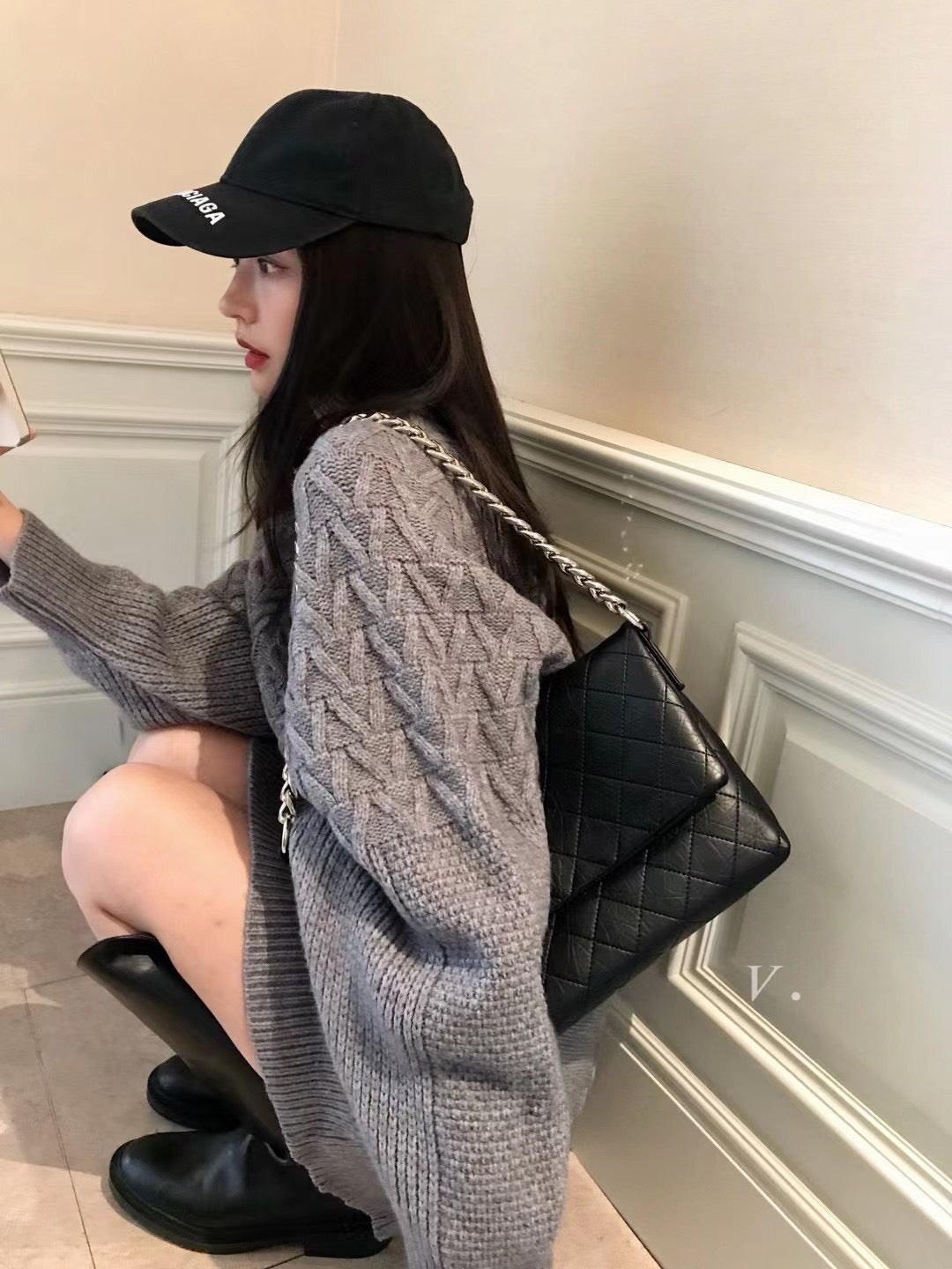 Oversized Cable One-piece Sweater