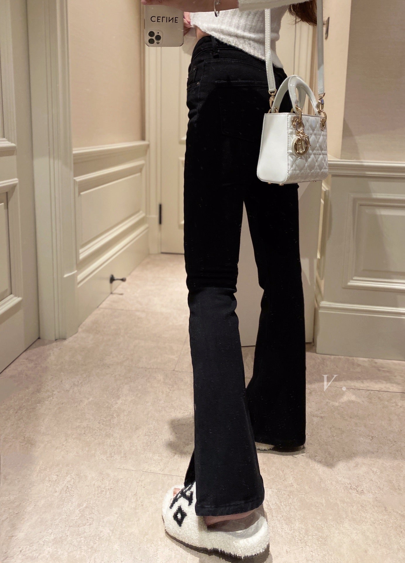 Split Flare Jeans