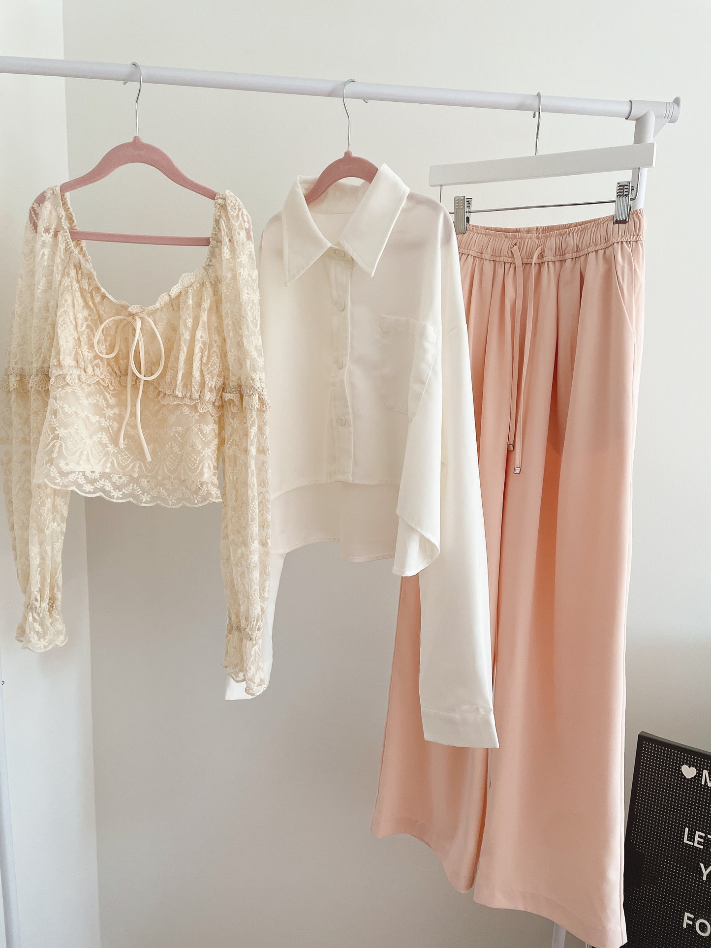 Square Neck Ribbon Lace Top