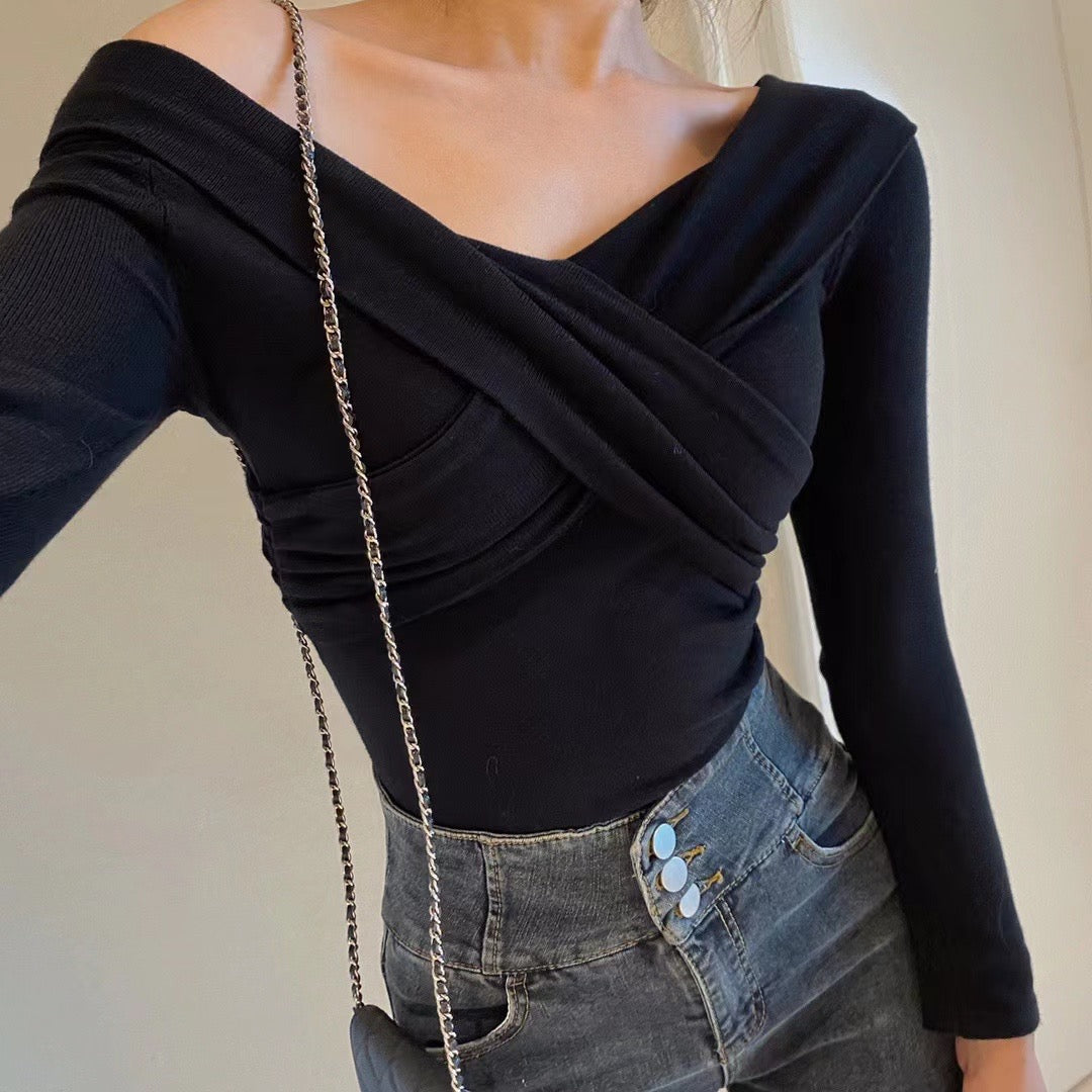 Off The Shoulder Wrap Top