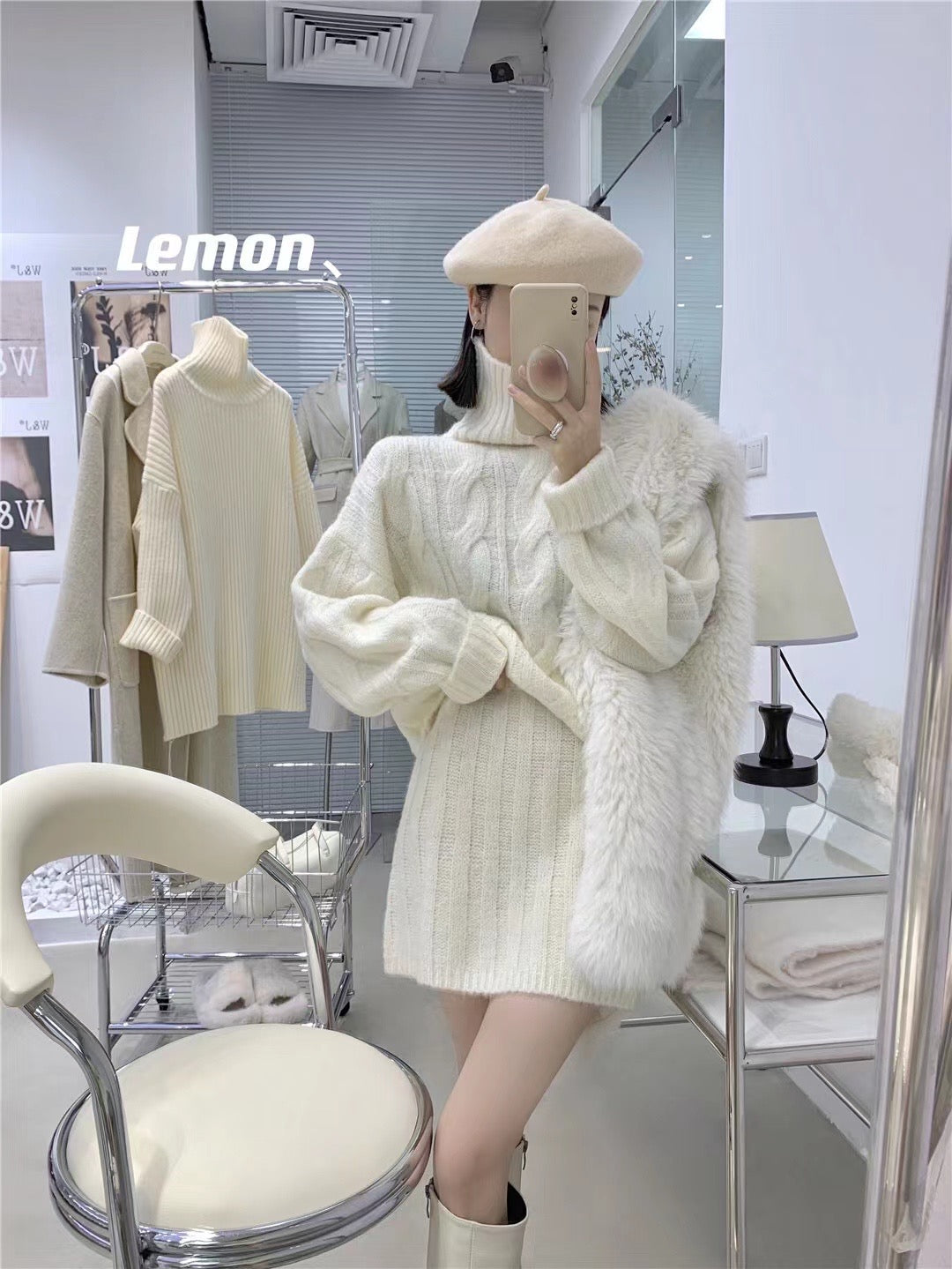 Turtleneck Sweater Set