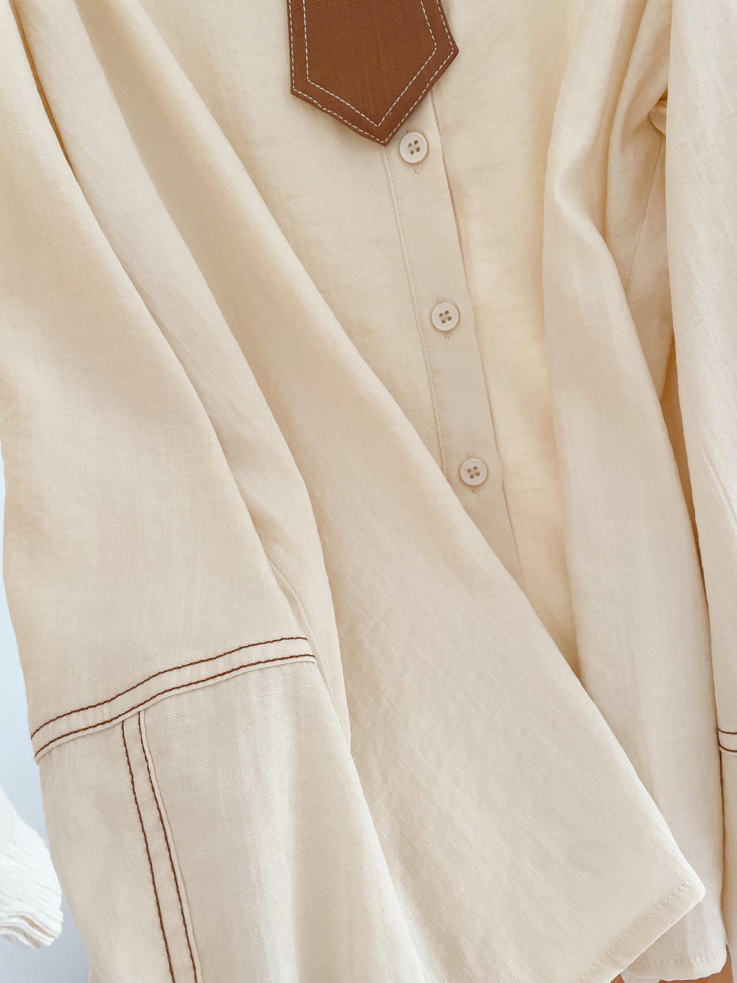 Preppy Cotton Linen Blouse