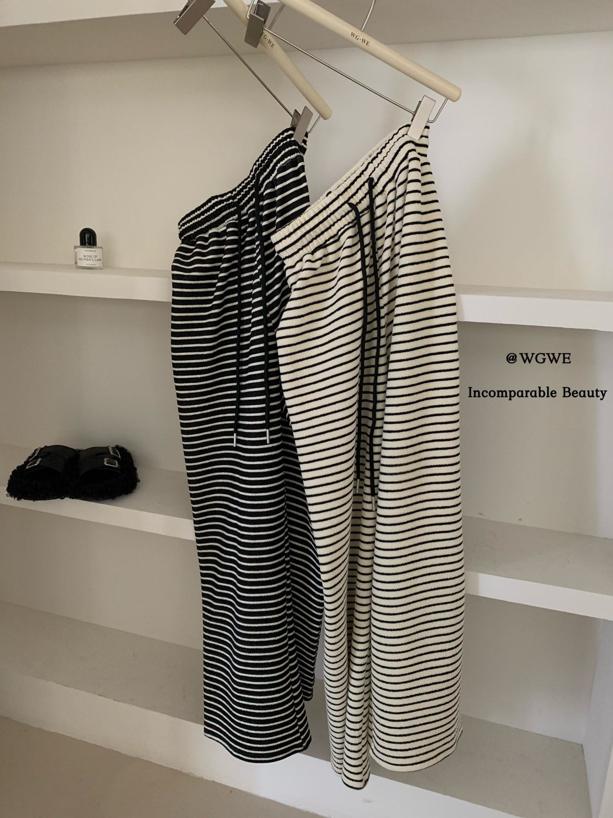 Striped Terry Cloth Pants