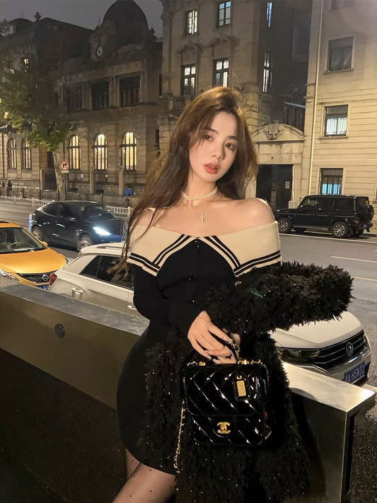 Preppy Collar Knit Dress