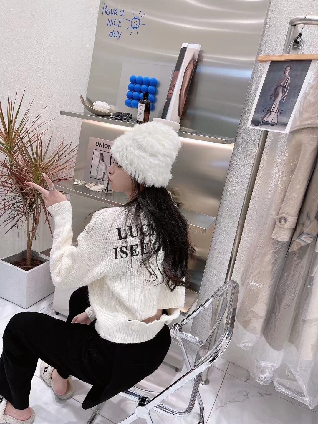 Back Hollow Out Knit Cardigan
