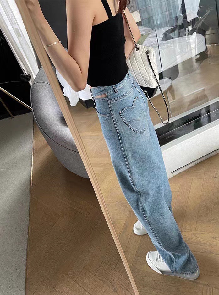 High Rise Straight Jeans
