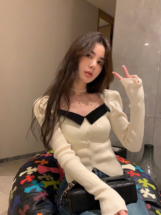 Square Neck Knit Top