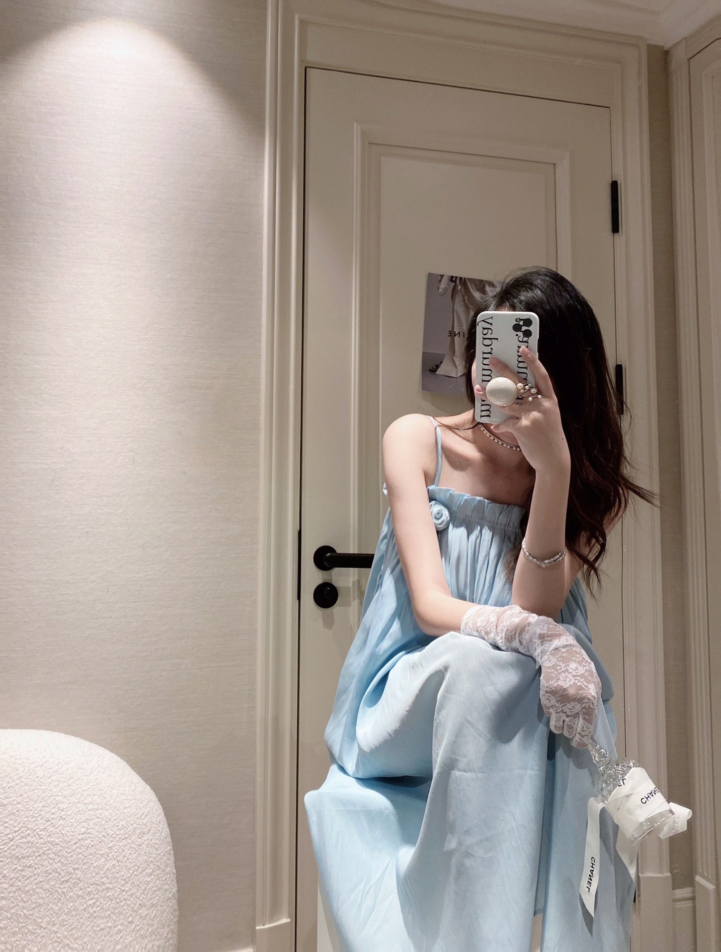 Baby Blue Swing Midi Dress