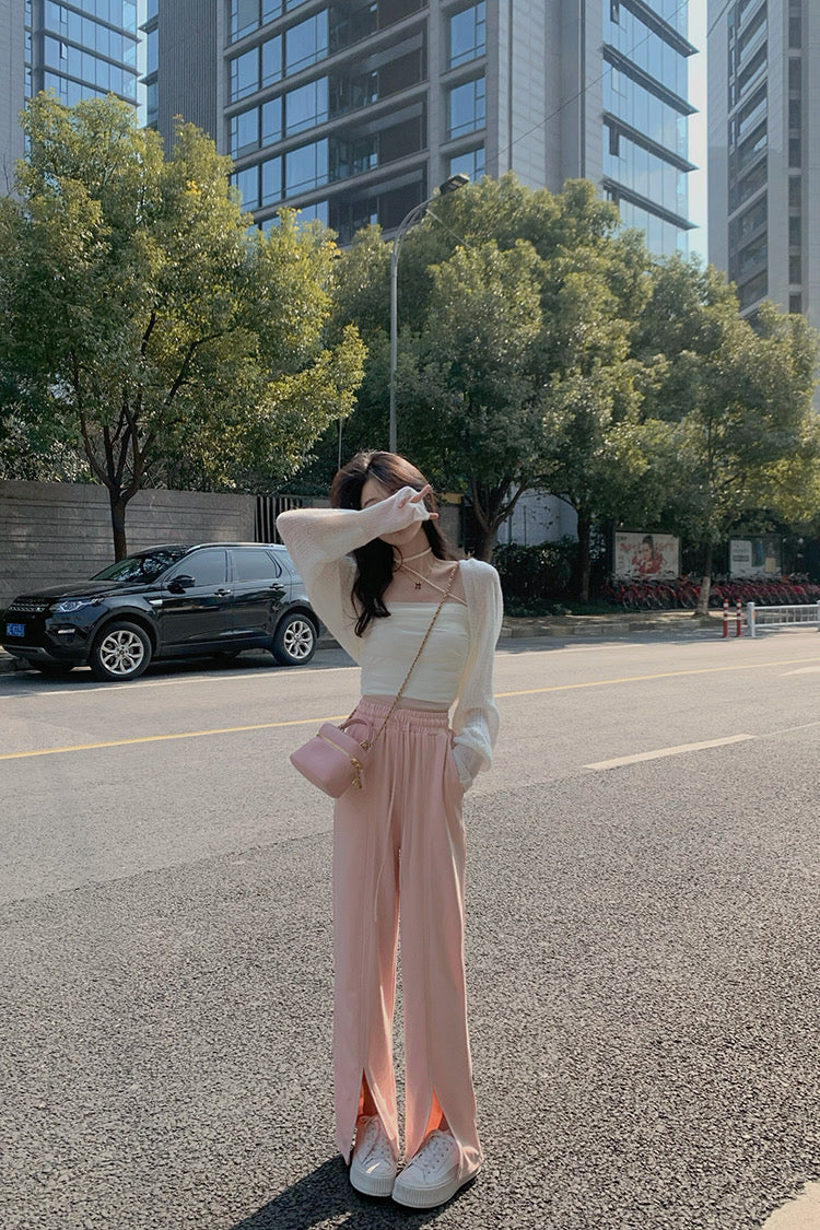 Lightweight Pointelle Knit Cardigan