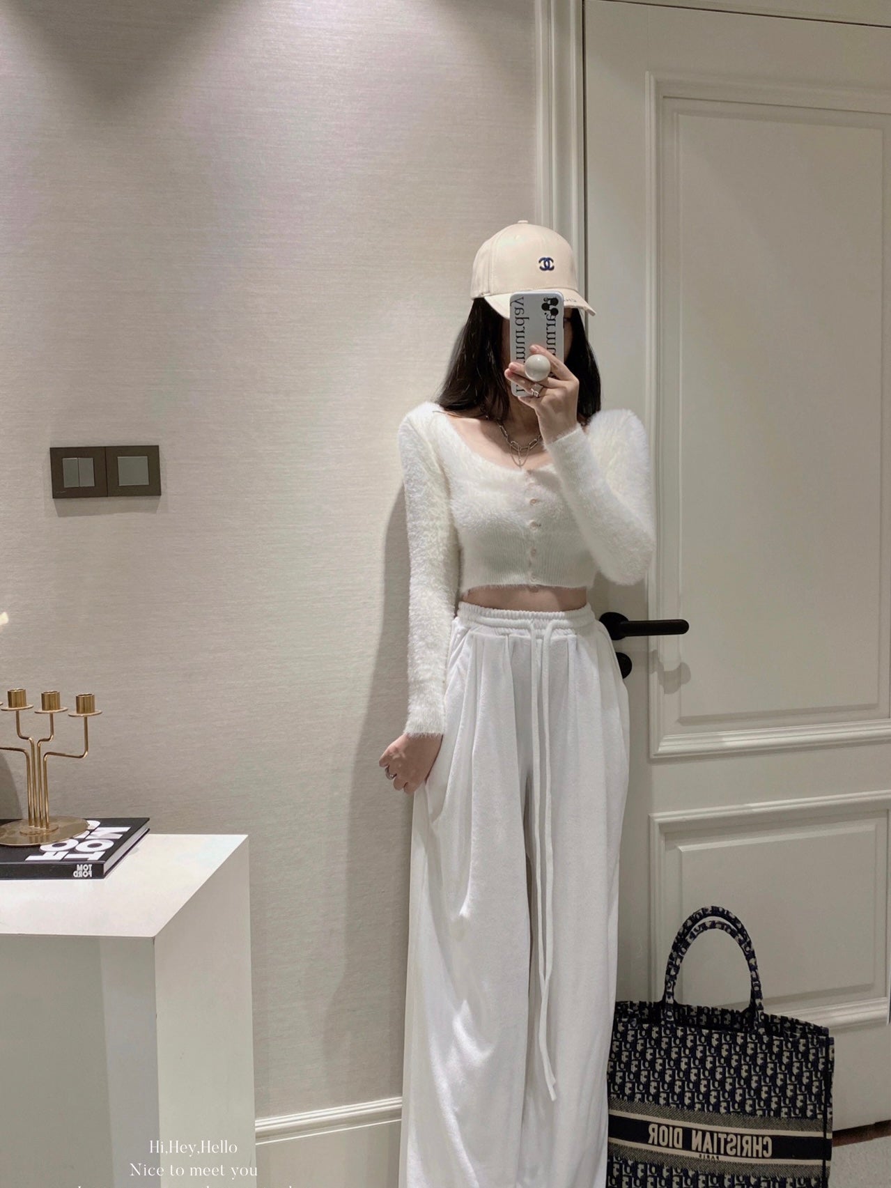 Faux Mink Cropped Top