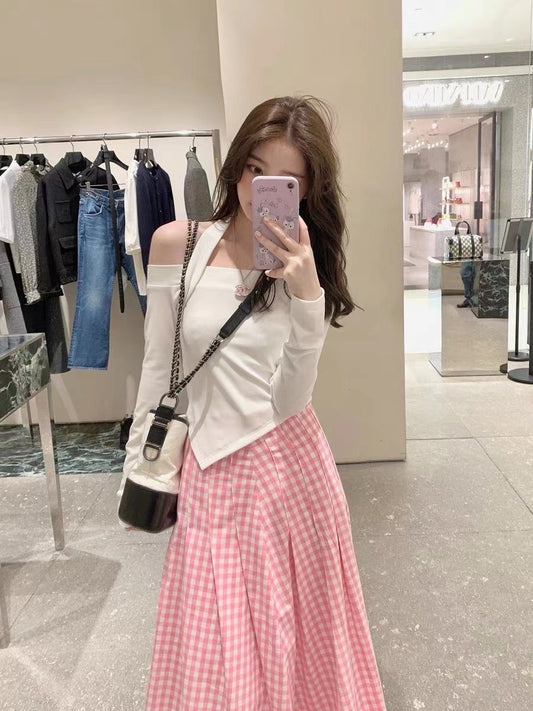 Halter Neck Ribbed Top