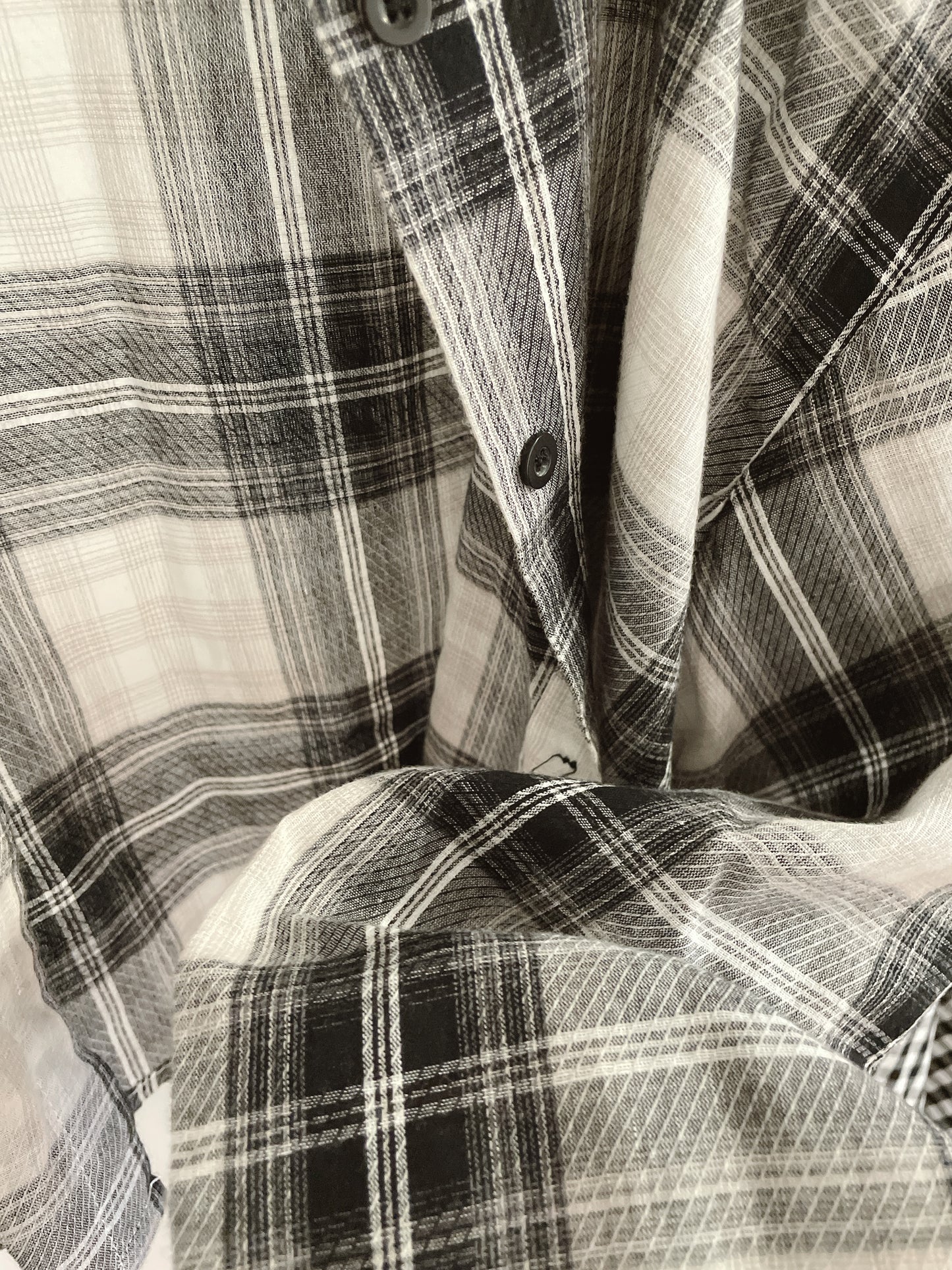 Plaid Shirt Hollow Bodycon Set